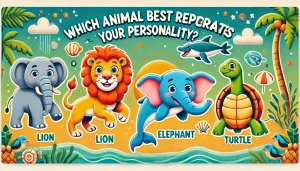 An image for the quiz with a playful and colorful design featuring animals.